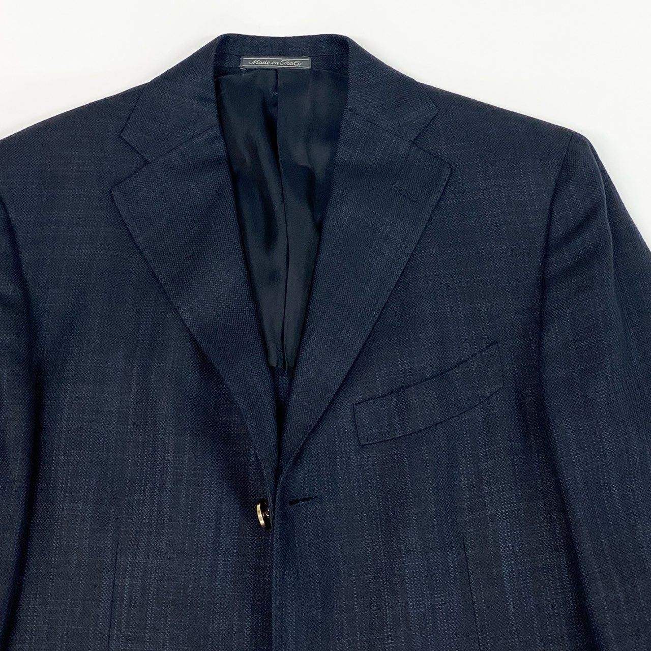 65b10【美品】Salvatore Ferragamo サルバトーレフェラガモ 紺ブレザー 金ボタン テーラードジャケット 48サイズ ネイビー メンズ 男性用k02i