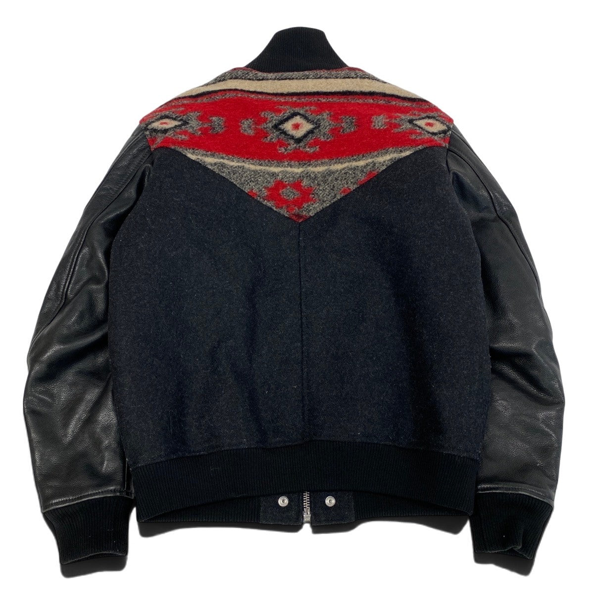 31j14 DIESEL ディーゼル L-Padh ボンバージャケット ネイティブ柄 レザージャケット Mサイズ ブラック レザー メンズ 男性用u02t