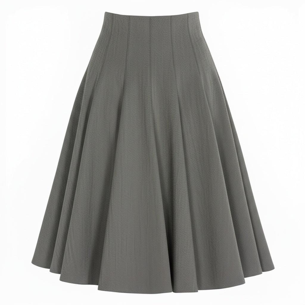 12a23 Alexander McQueen アレキサンダーマックイーン 立体プリーツ ロングスカート フレアスカート バスストップ期 40 グレー ウール レディース アーカイブu02t
