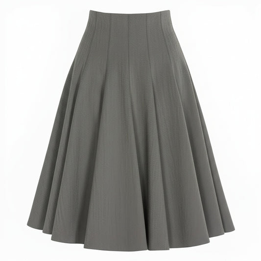 12a23 Alexander McQueen アレキサンダーマックイーン 立体プリーツ ロングスカート フレアスカート バスストップ期 40 グレー ウール レディース アーカイブu02t