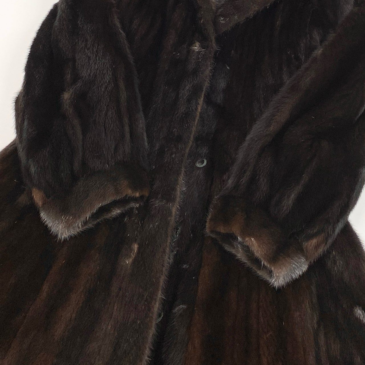 23a26 Estardo Di Valentino ヴァレンティノ マホガニーミンク 丈120cm 超ロングコート サイズF ブラウン 本毛皮 Mink Fur Long Coatt18r