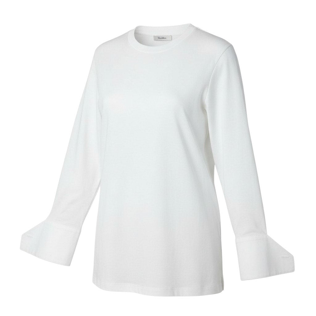 2a8 MaxMara マックスマーラ ドッキングTシャツ ロングスリーブTシャツ カットソー トップス Sサイズ ホワイト レディースk02i