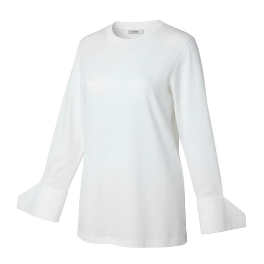 2a8 MaxMara マックスマーラ ドッキングTシャツ ロングスリーブTシャツ カットソー トップス Sサイズ ホワイト レディースk02i