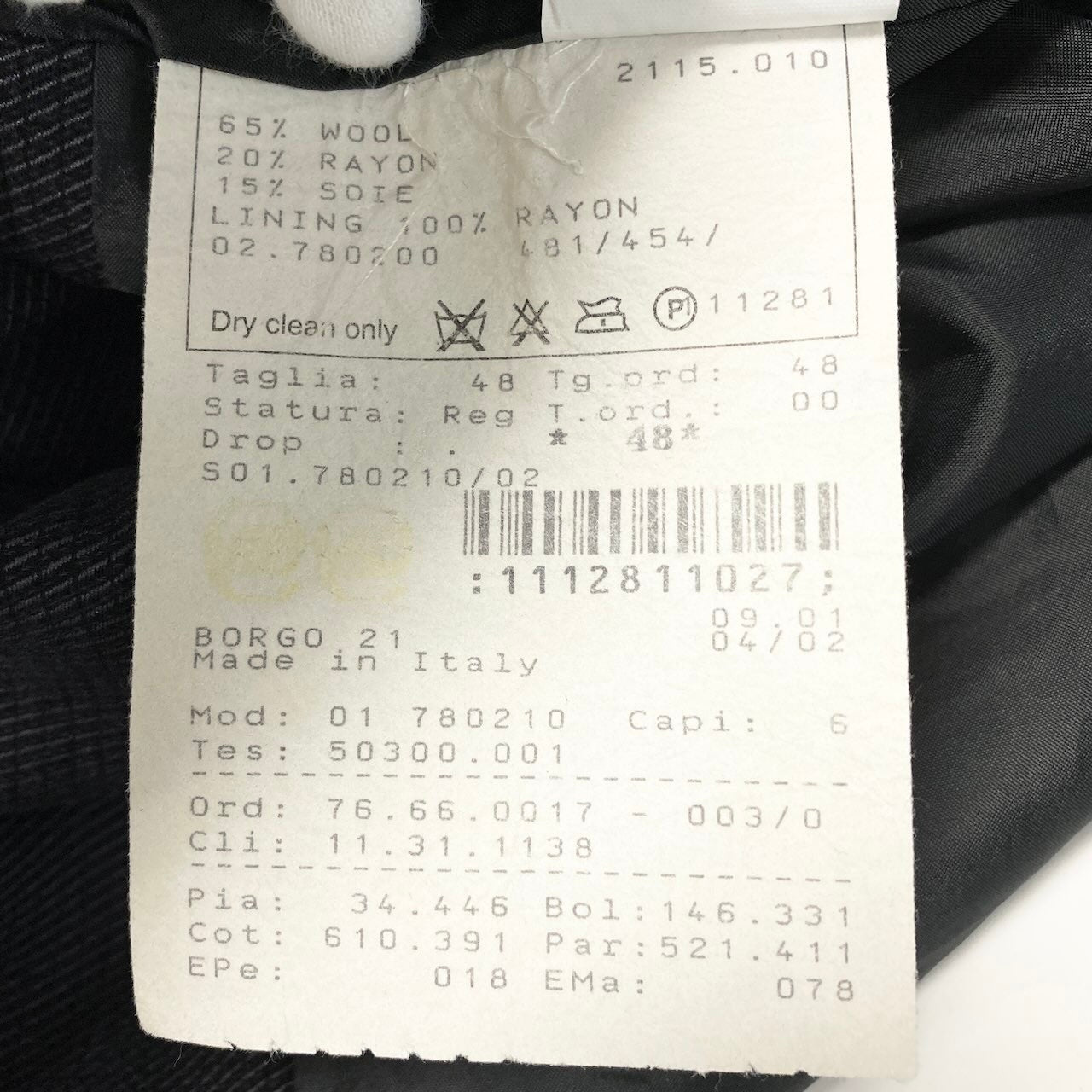 49d5 GIORGIO ARMANI ジョルジオアルマーニ シングルスーツセットアップ テーラードジャケット スラックス 48サイズ ネイビー メンズ 男性用o07t