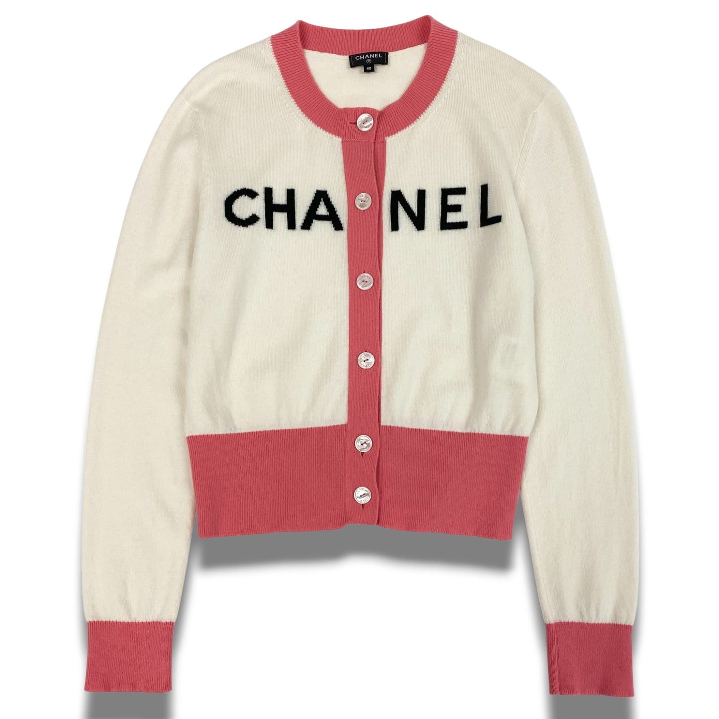 b23 CHANEL シャネル P61427 2019年 カシミヤ100％ カーディガン ニット サイズ40 レディースta1