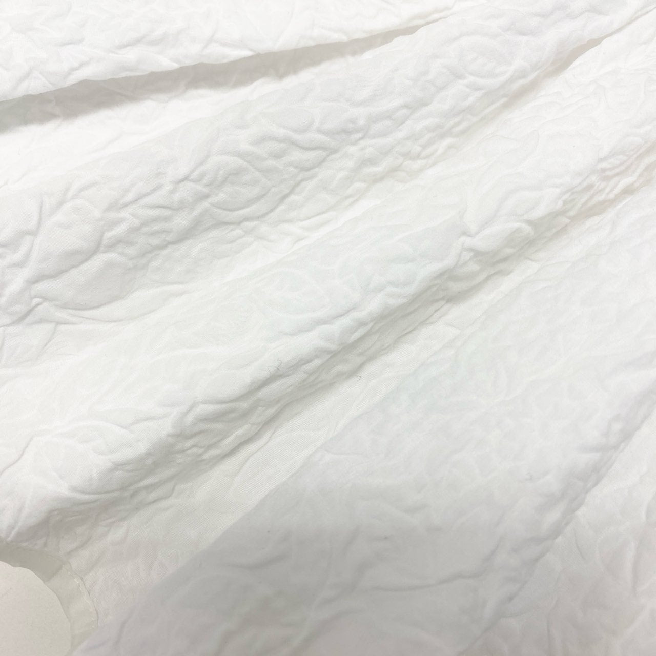 11ｋ28 CECILIE BAHNSEN セシリーバンセン フラワー エンボス ブラウス 半袖シャツ トップス UK6 ホワイト レディースu02t