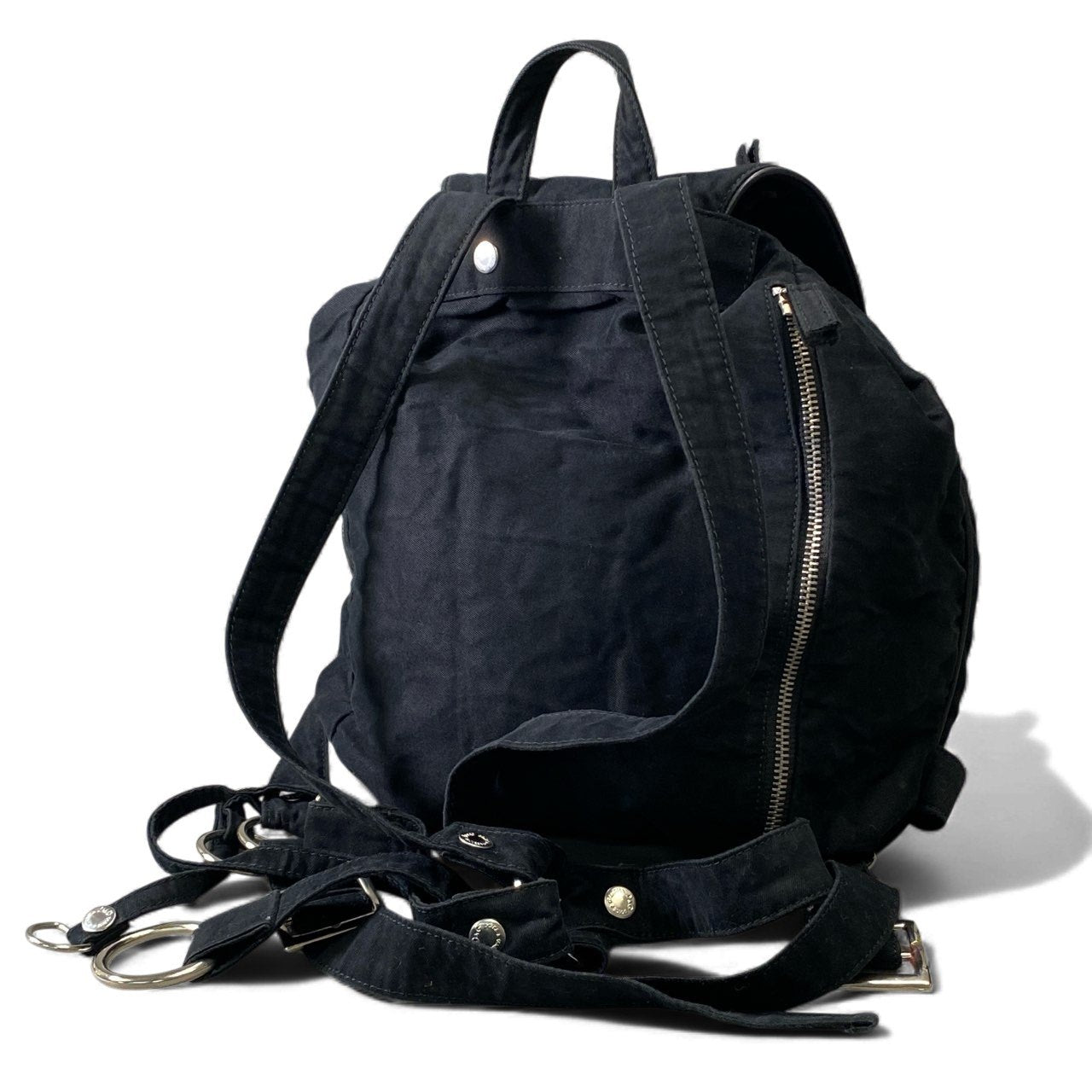 gk10 2000s D&G DOLCE&GABBANA parachute Gimmick backpack Bkack canvas パラシュート ギミック リュックk02i