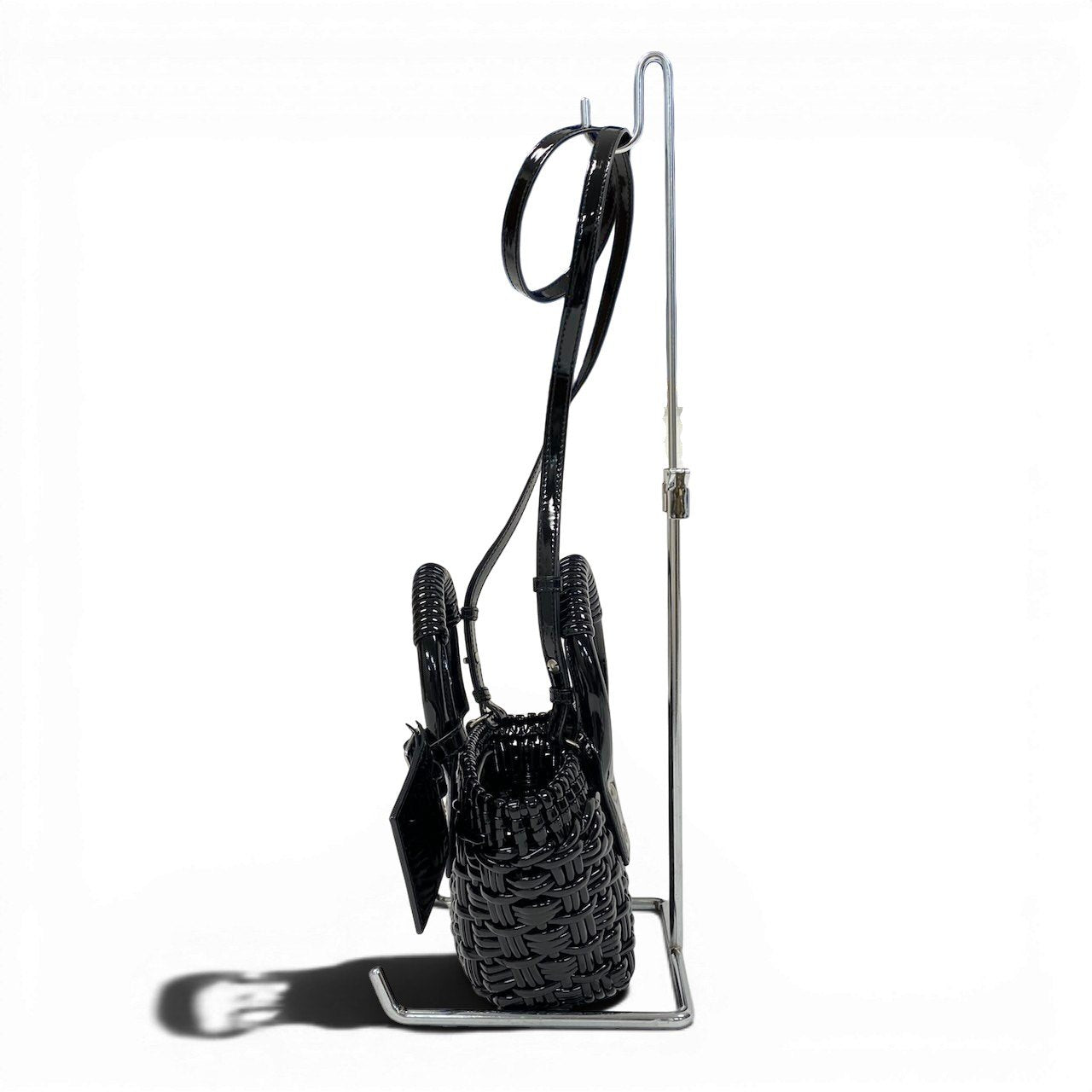e4 《極美品》 BALENCIAGA バレンシアガ 2WAY ビストロ XXS バスケットバッグ ブラック Bistro Basket Bag Blackt18r
