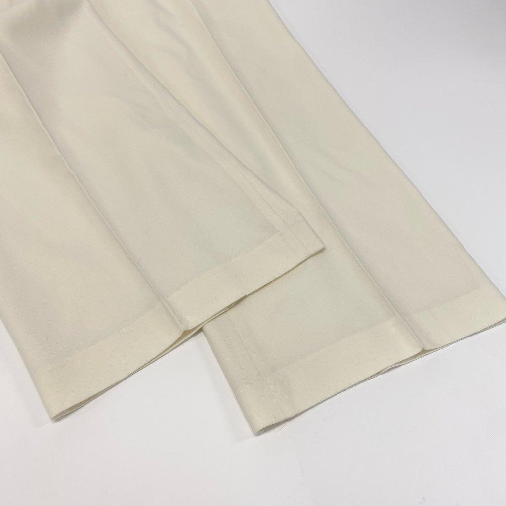 81L15 【美品】ADORE アドーア ウールサキソニーパンツ ワイドパンツ ボトム 日本製 531-3230010 38サイズ アイボリー レディースu02t