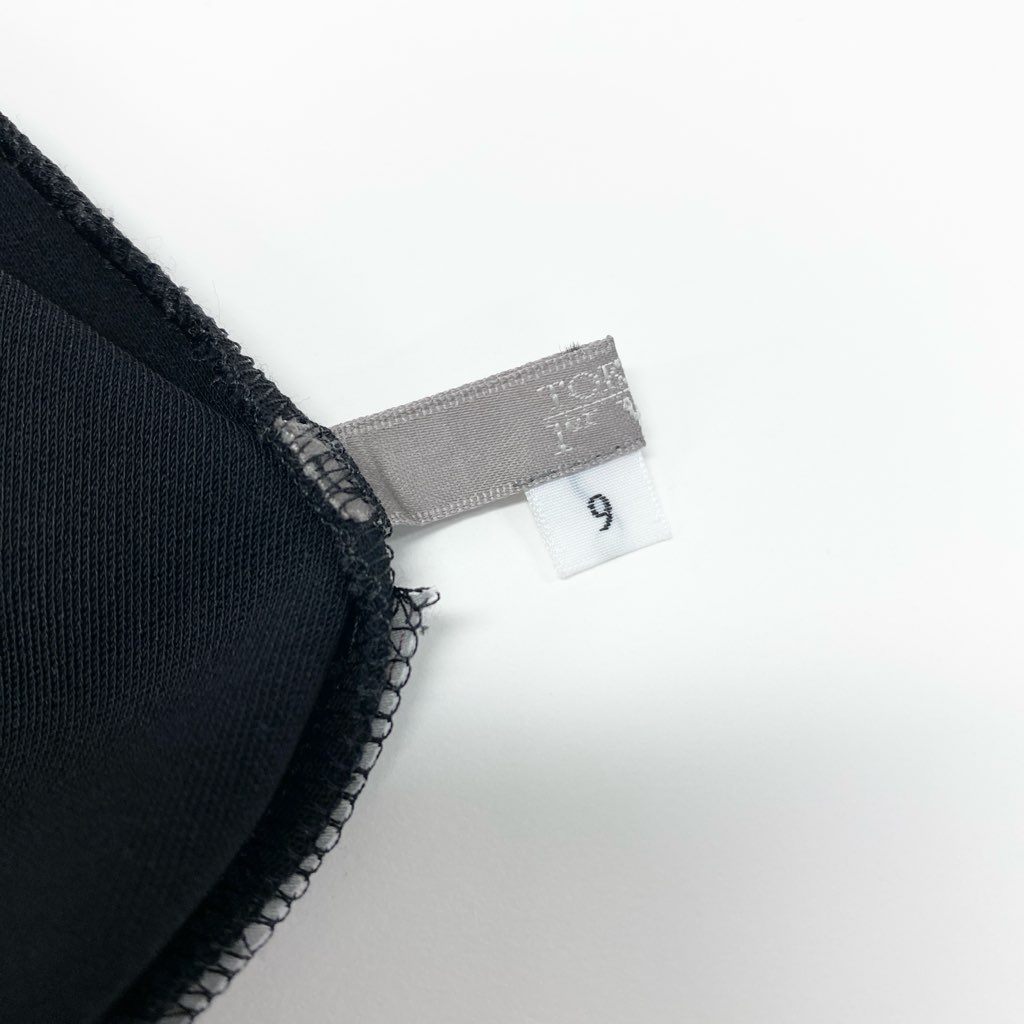 46a30 TOKUKO 1er VOL トクコプルミエヴォル ロングスリーブカーディガン チュニック丈 スパンコール 刺繍 ストレッチ○ レディース 9 ブラックu02t