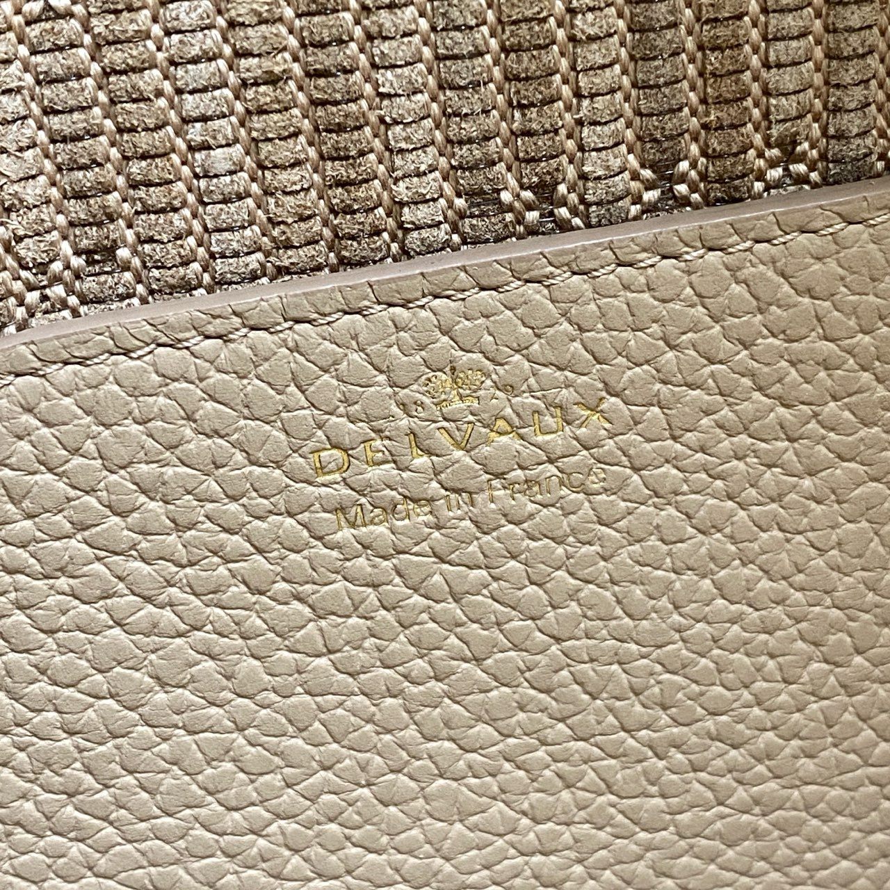 d9 【極美品】DELVAUX デルヴォー 2024年 パンスウィング  Pin Swing Toile de Cuir ベージュ イリュージョンジャガード ハンドバッグ ショルダーバッグk02i