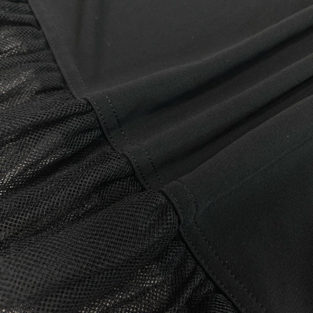 37L22 【美品】TOKUKO 1er VOL トクコプルミエヴォル ノースリーブチュニック チュニックカットソー チュール ストレッチ素材 9サイズ ブラック レディースu02t