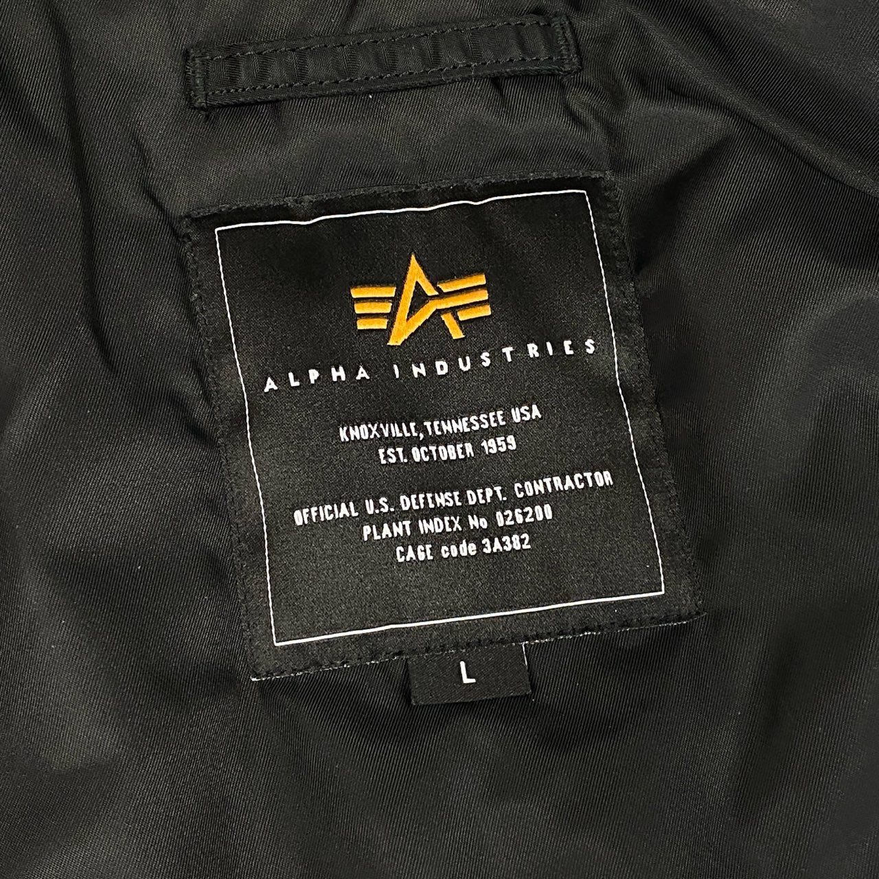 14L1 《美品》 ALPHA INDUSTRIES アルファ インダストリーズ N-3B フライトジャケット 20094-7501 L ブラック EDWIN企画 コート アメカジt18r