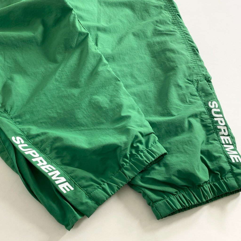 43g13 SUPREME シュプリーム 21SS WARM UP PANT ウォームアップ パンツ ボトムス Lサイズ グリーン ナイロン