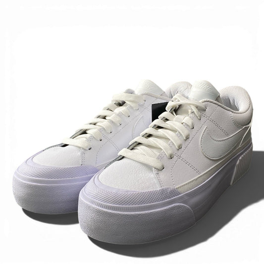 2a23 【タグ付保管品】NIKE ナイキ ウィメンズ コート レガシー リフト ローカットスニーカー 厚底 DM7590－101 24cm 101 WHT/WHT ホワイトu02t