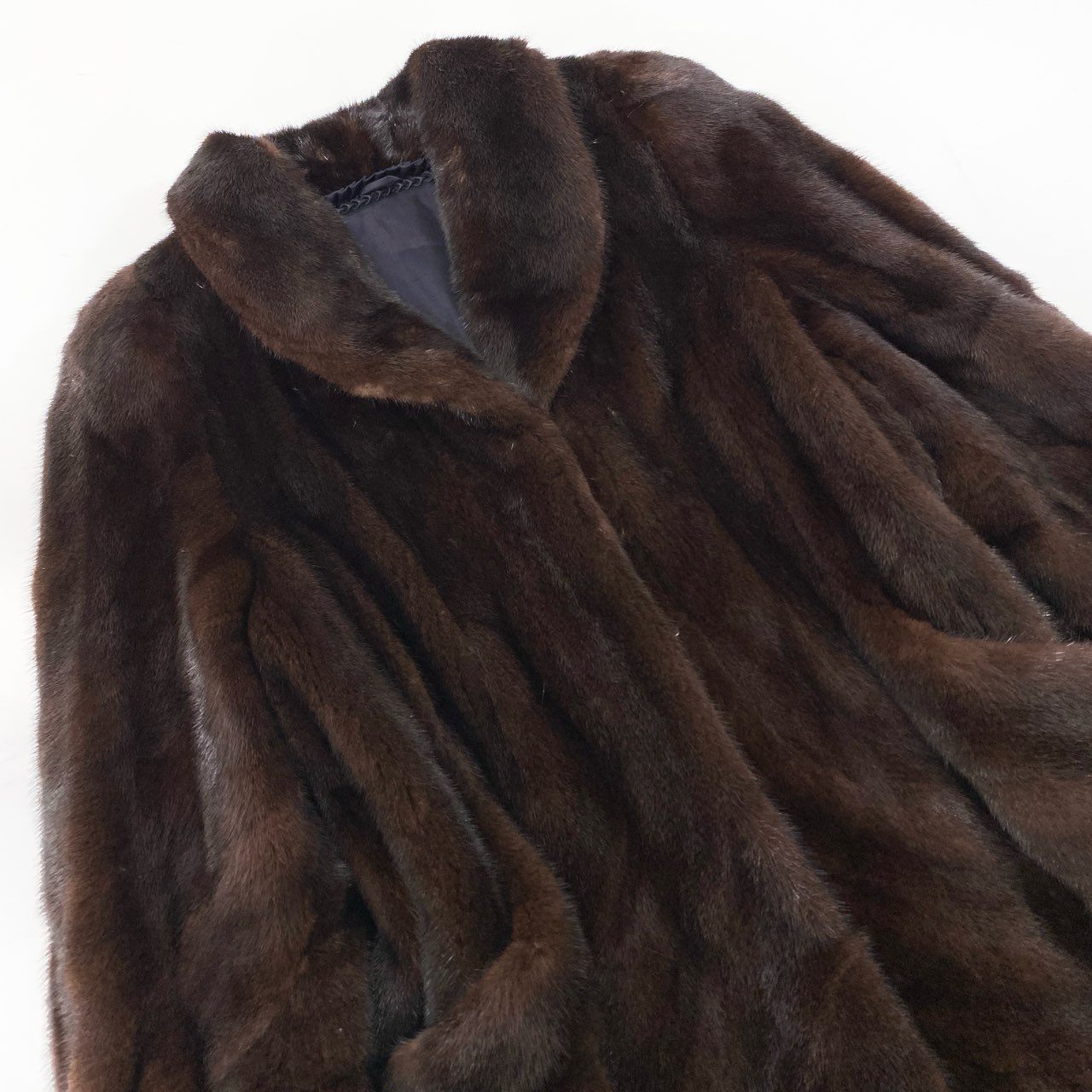 53k11 THE AMERICAN FUR AWARDS ザ アメリカンファーアワード 五つ星 デミバフ 希少デザイン ロングコート F ブラウン 最高級本毛皮t18r