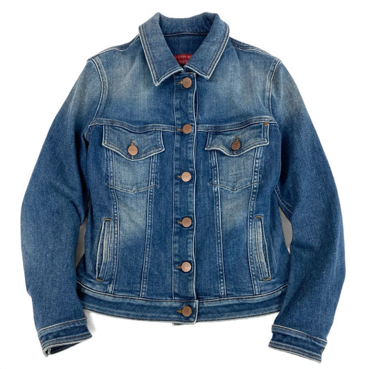39L15 JACOB COHEN ヤコブコーエン ヴィンテージウォッシュ ストレッチデニムジャケット アウター Sサイズ相当 インディゴ レディースo07t