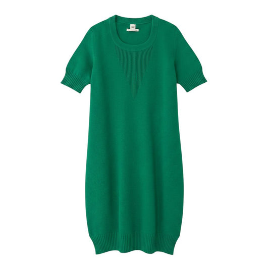 Ed27 HERMES エルメス フロントH カシミヤニットワンピース H Logo Cashmere Knit Dress サイズ40 グリーンt18r