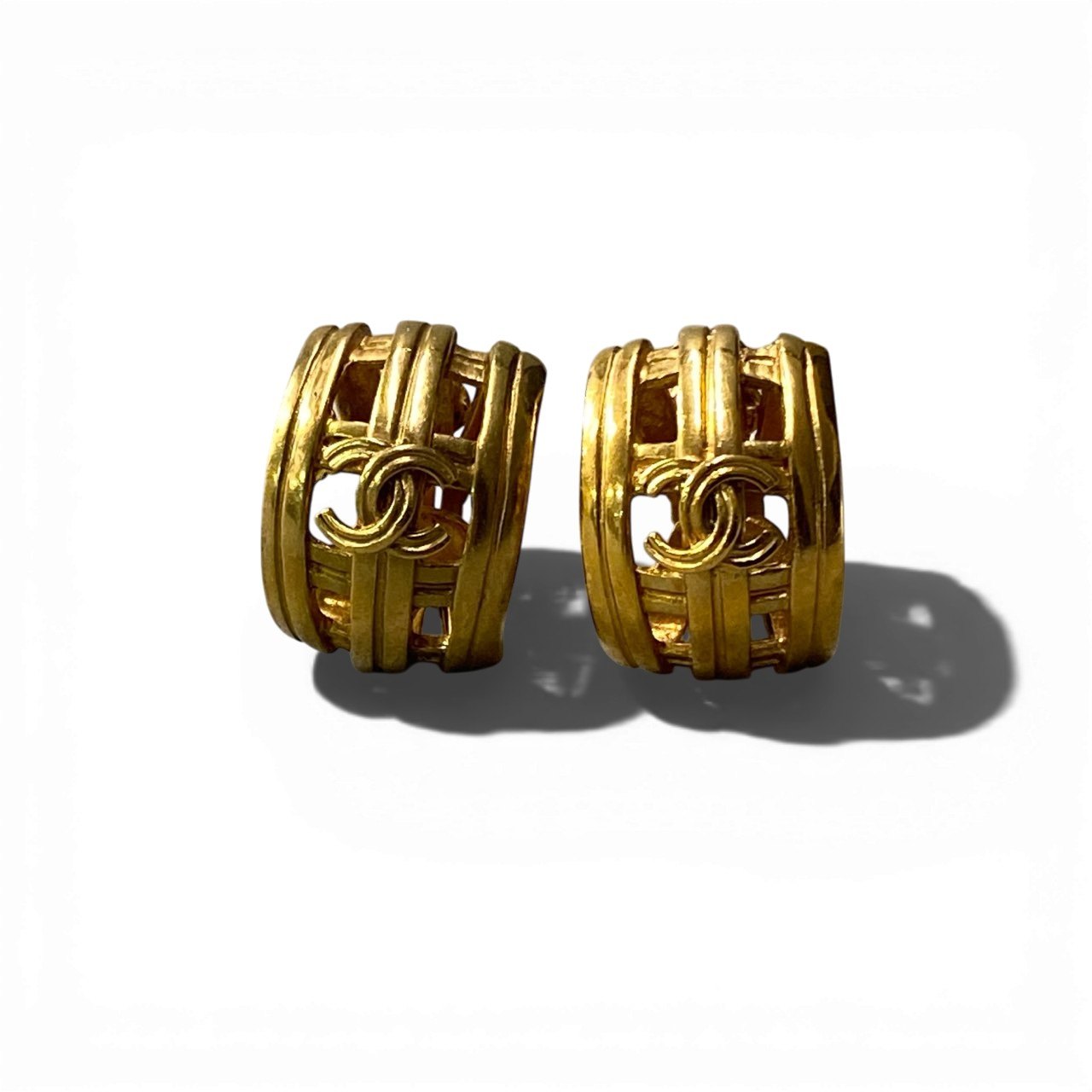 b5 Vintage Chanel 1991 Coco Mark oversized earringta1