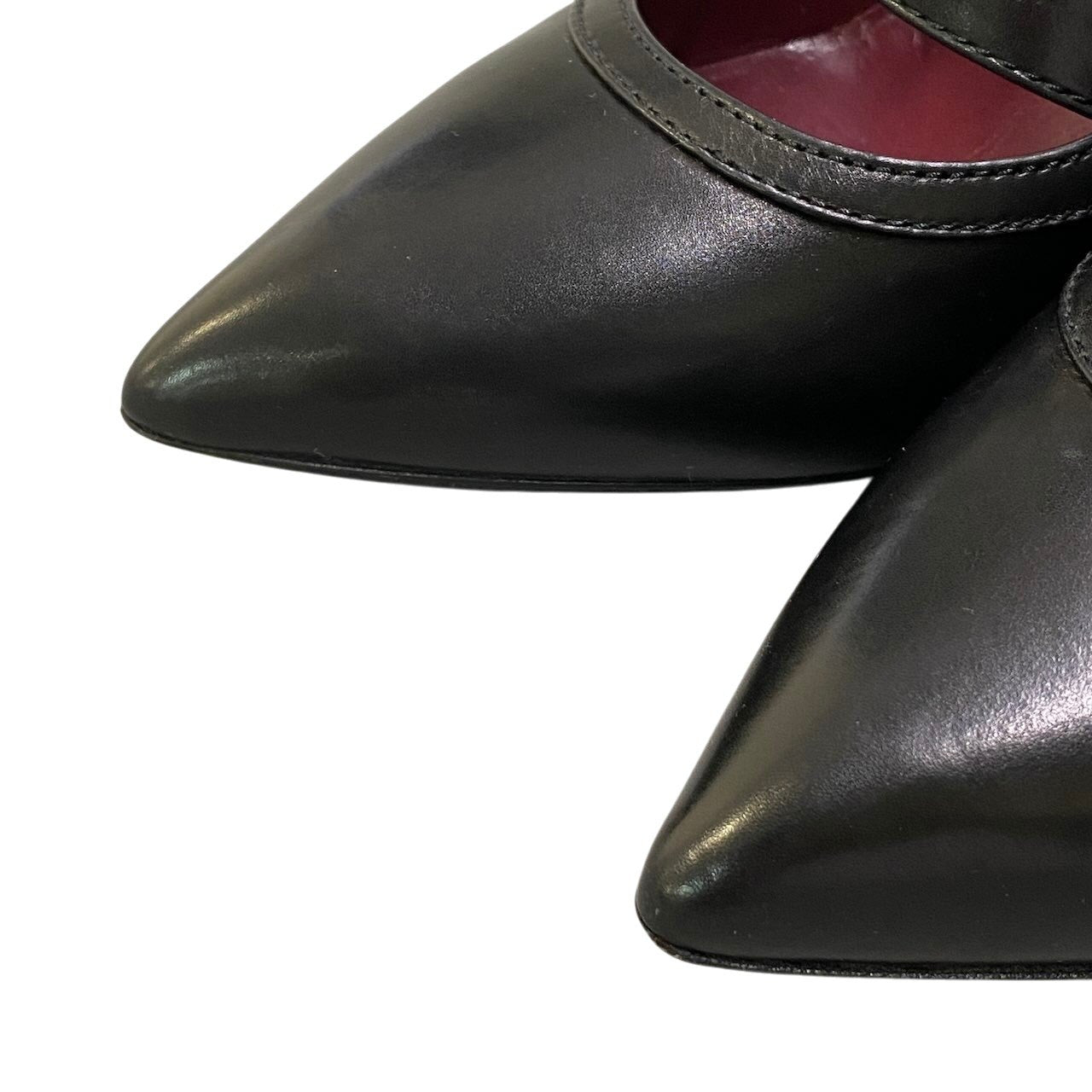 e13 CHANEL シャネル ココマーク CCベルト レザーパンプス Coco Belt Leather Pumps サイズ37 ブラック シューズ イタリア製t18r
