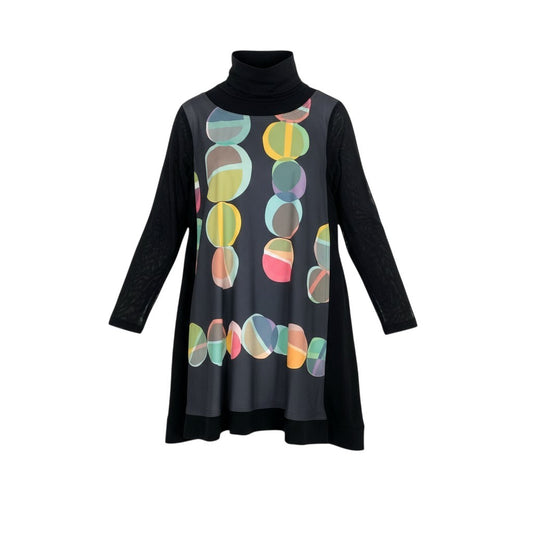 38k26 《美品》 TOKUKO 1er VOL トクコプルミエヴォル ロングワンピース シアースリーブ メッシュ切替 レディース 女性用 9 ブラックu02t