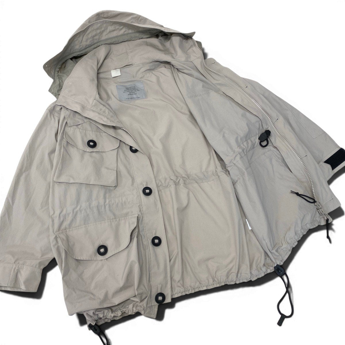 Ｍf25 N.HOOLYWOOD エヌハリウッド 24ss ハーフコート ジャケット 2way  9241-CO01-001 サイズ38 ベージュ メンズo07t