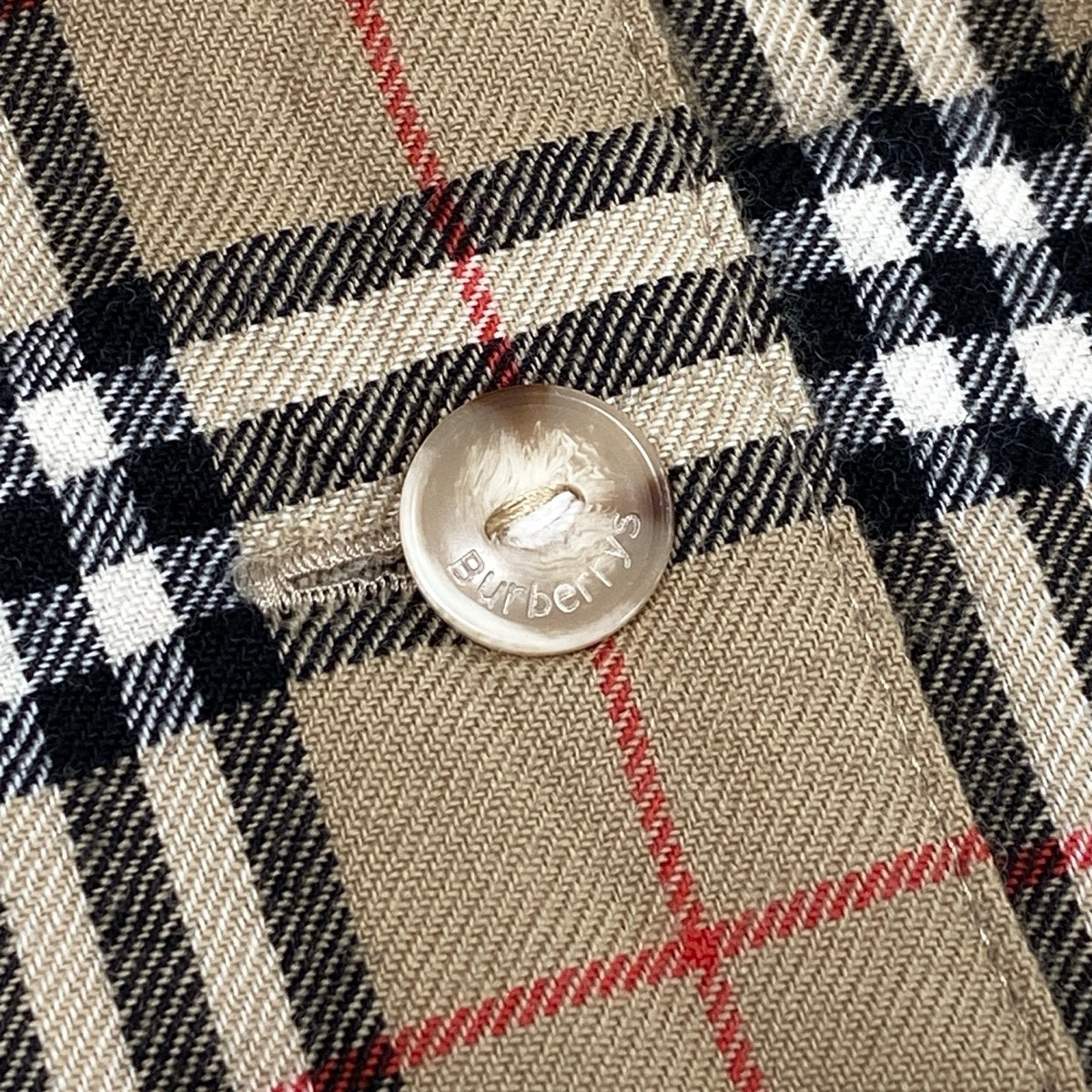 Ih11 Burberrys バーバリー ノバチェック ロングスリーブシャツ サイズ13 ベージュ ウール100％ レディースo07t