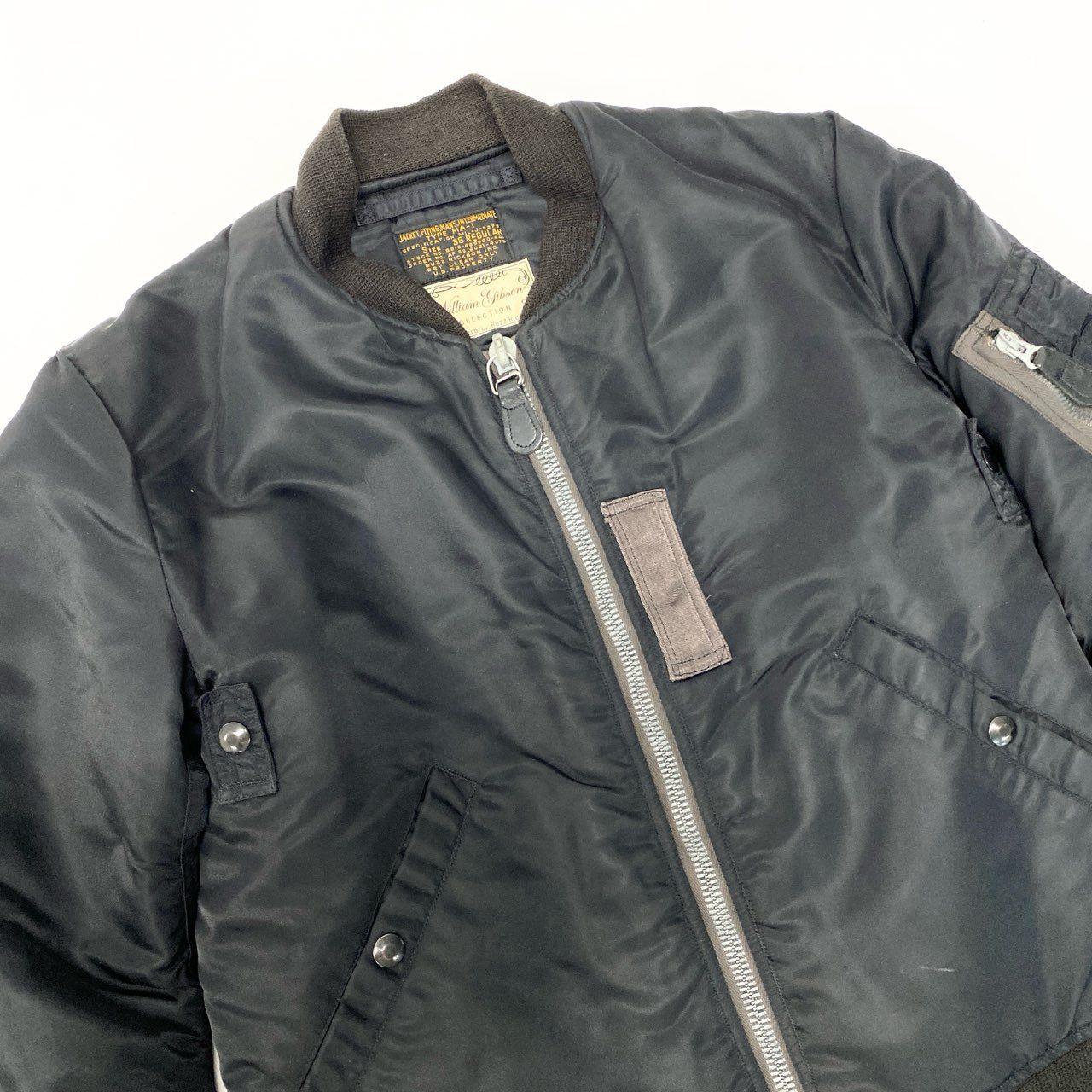 61b4 BUZZ RICKSON'S バズリクソンズ William Gibson MA-1 フライトジャケット BR11733 サイズ38 ブラック ウィリアムギブソン 東洋エンタープライズt18r
