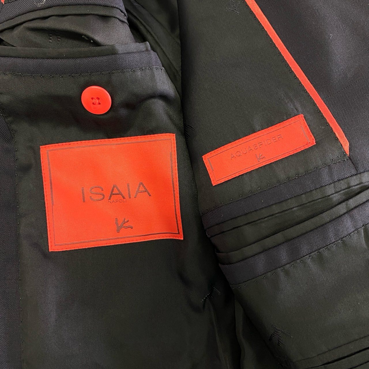 39k13 ISAIA イザイア 3B テーラードジャケット ドレスジャケット サイズ42 8R ネイビー メンズ 男性用 本切羽