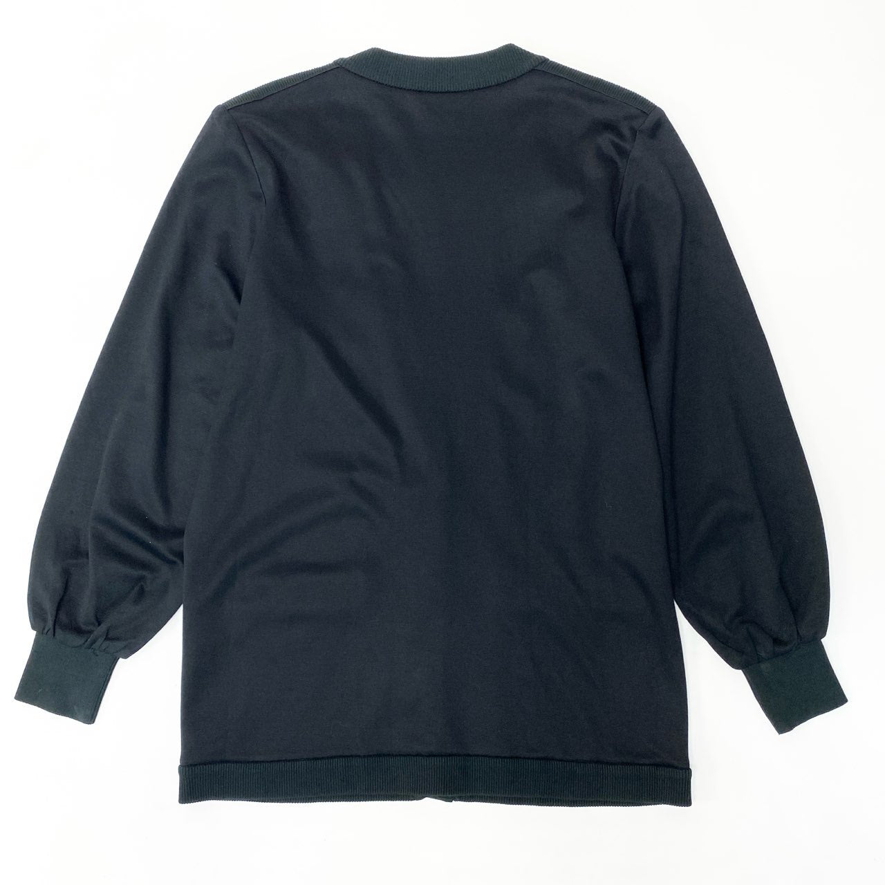 Ia29 Vintage Yves Saint Laurent ヴィンテージ イヴサンローラン YSL カサンドラロゴ ビジュー 金ボタン カーディガン 羽織 Cassandre Logo Cardigan Gold Buttons M ブラック コットン レディースo07t