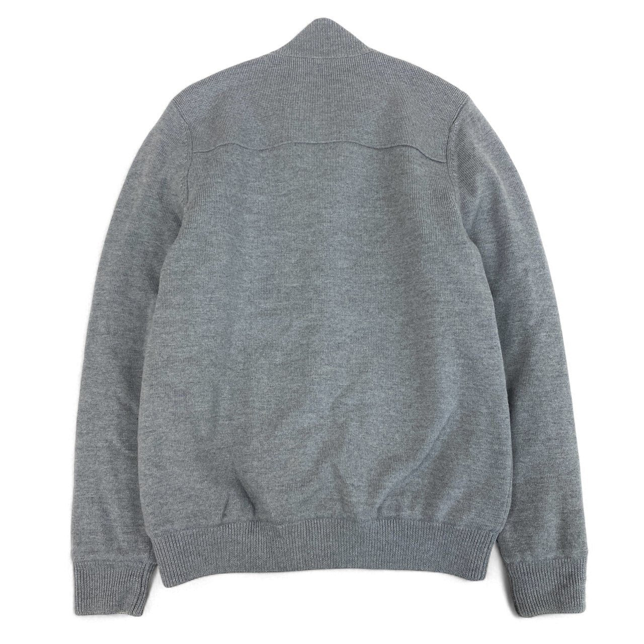 76k21 Salvatore Feraggamo サルヴァトーレフェラガモ リバーシブル ニットジャケット 中綿ブルゾン 2way イタリア製 ガンチーニジップ メンズ 紳士服 L グレーu02t