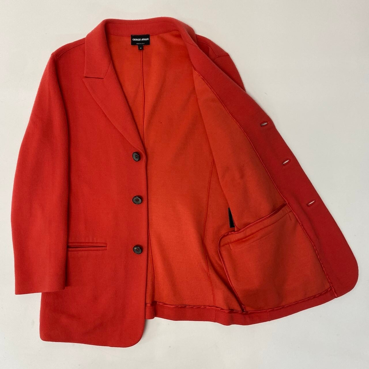 23e11 GIORGIO ARMANI ジョルジオアルマーニ コットンカシミヤジャケット テーラードジャケット アウター イタリア製 ESG04JESL7J 46サイズ レッド系 メンズ 男性用t18r