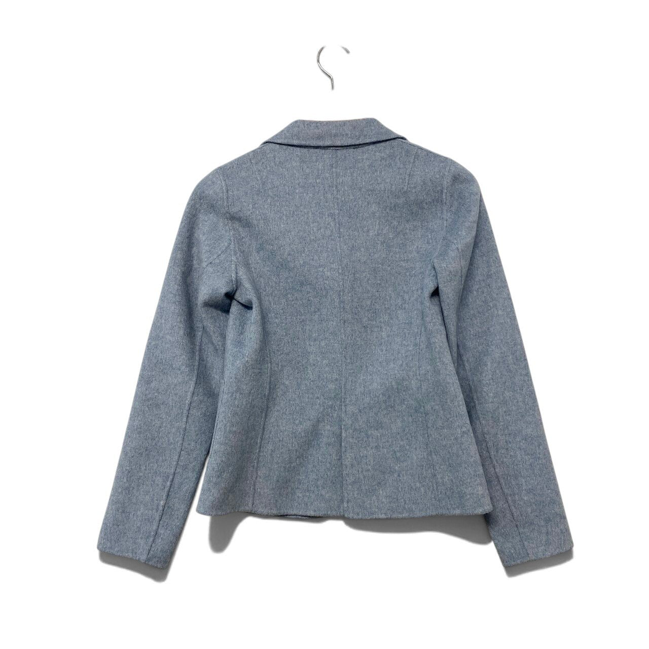 62i1 WEEKEND MaxMara ウィークエンド マックスマーラ クチートアマーノ テーラードジャケット ウールブレンド サイズ38 ブルー系 レディースu02t