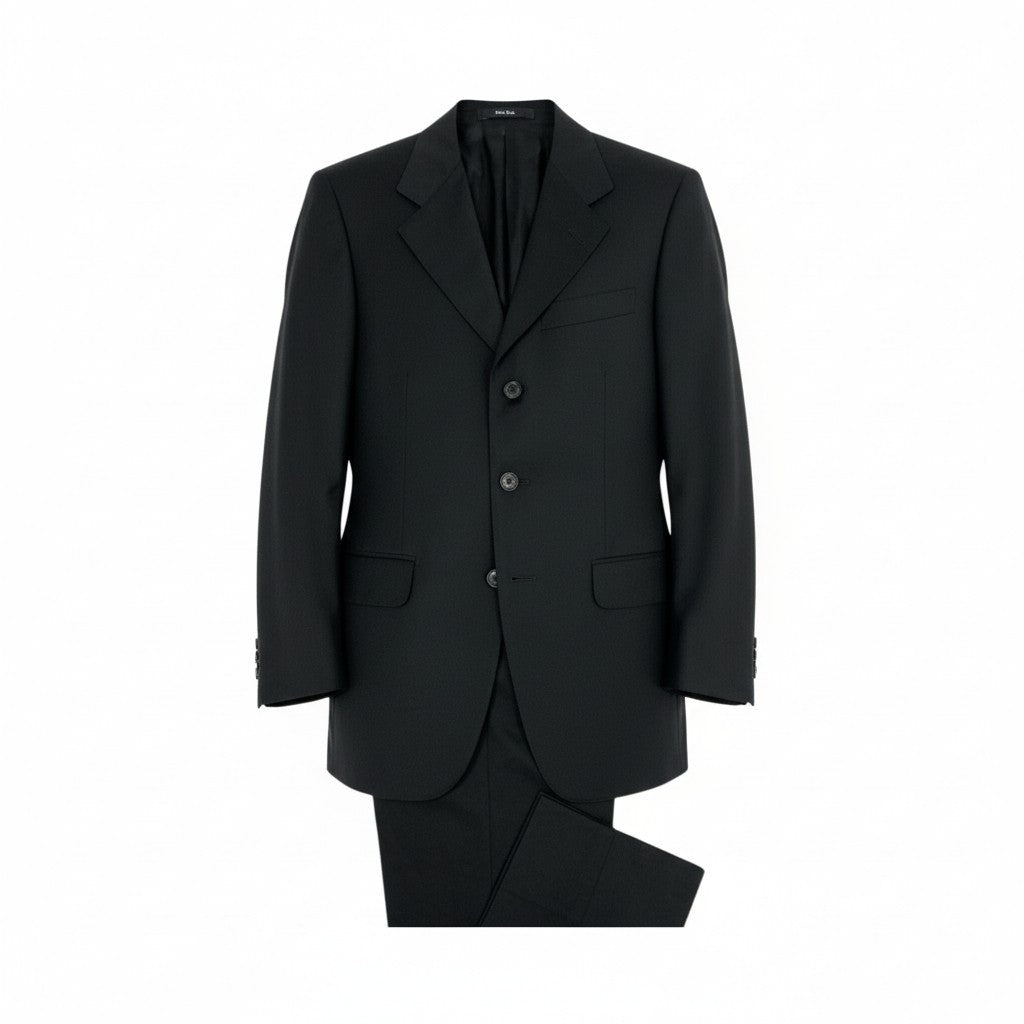 86l20 Ermenegildo Zegna エルメネジルドゼニア スーツセットアップ テーラージャケット スラックス 44サイズ ブラック メンズk02i