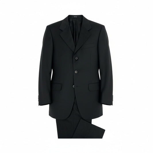 86l20 Ermenegildo Zegna エルメネジルドゼニア スーツセットアップ テーラージャケット スラックス 44サイズ ブラック メンズk02i