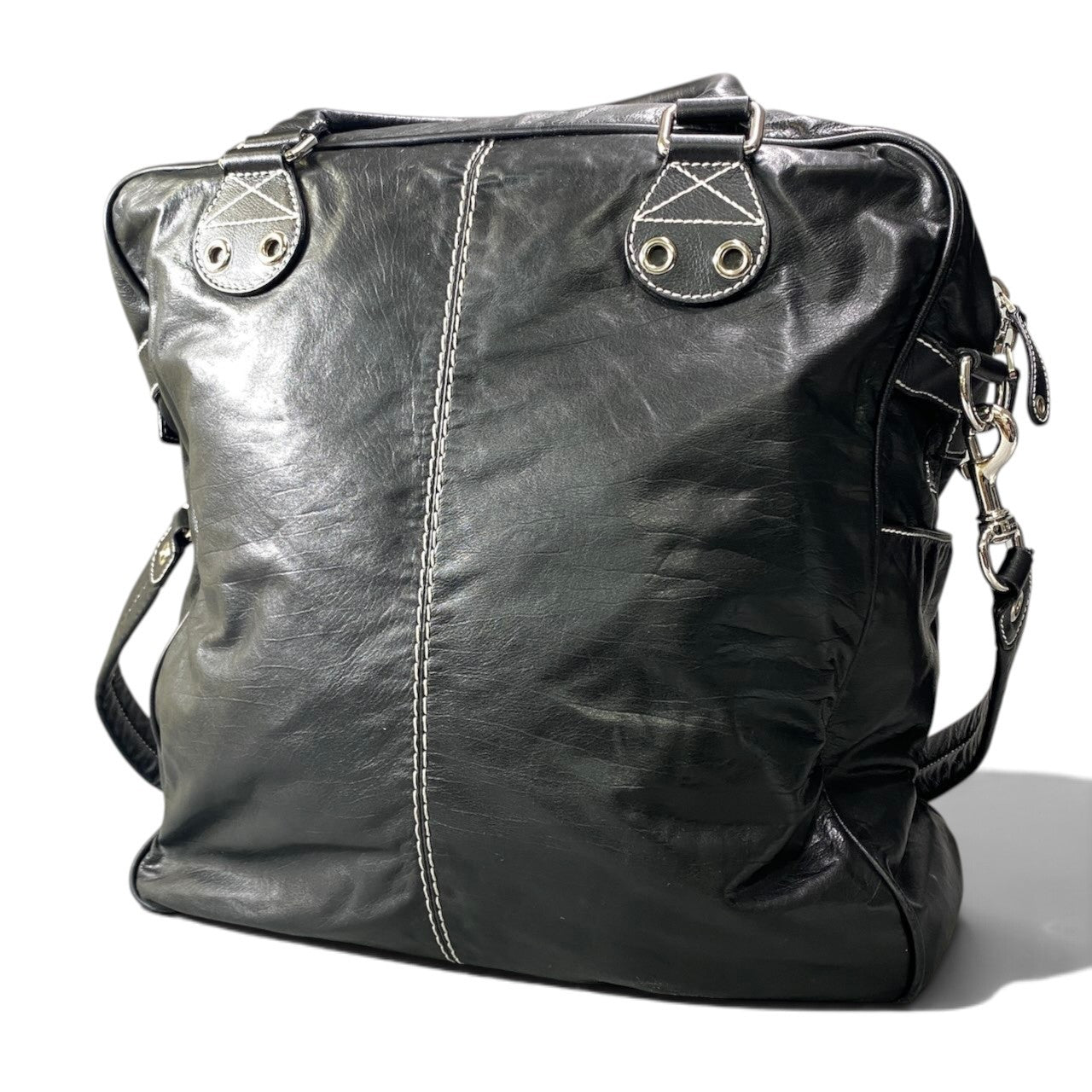 h21 Gucci グッチ 2008SS アーカイブ グロメット 2Way ショルダーバッグ Archive 2Way Grommet Shoulder Bag Black Leathert18r