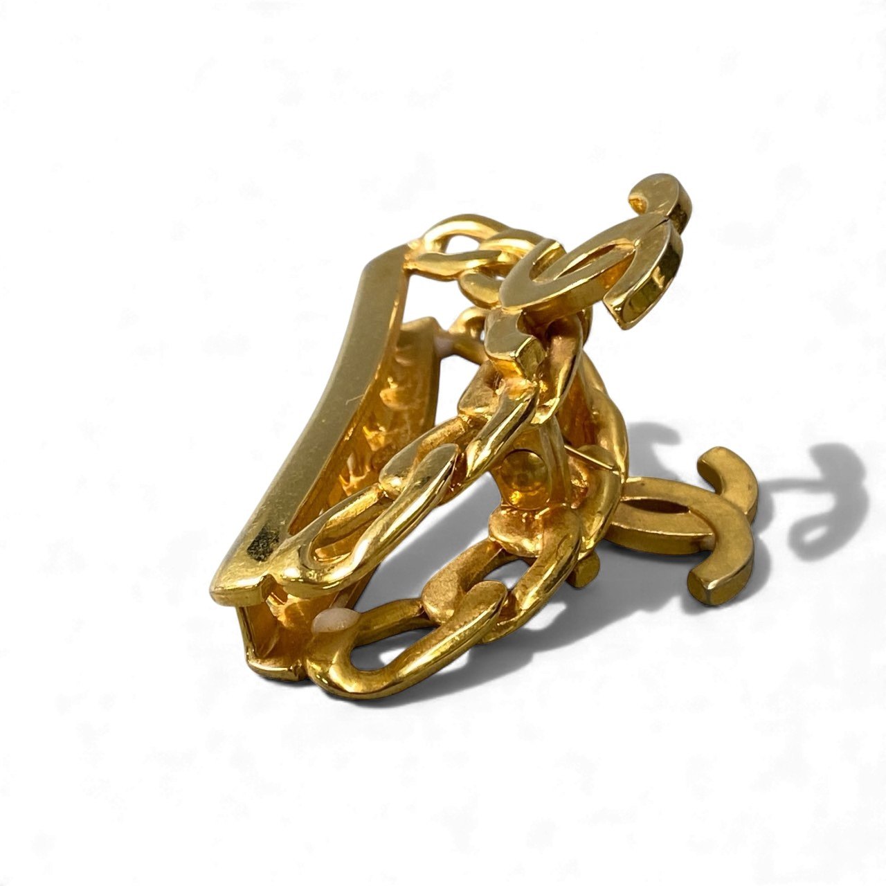 CHANEL シャネル 98P CC ココマーク ヘアクリップ バレッタ バンスクリップ ゴールド Vintage ヴィンテージ レトロ アクセサリーt18r