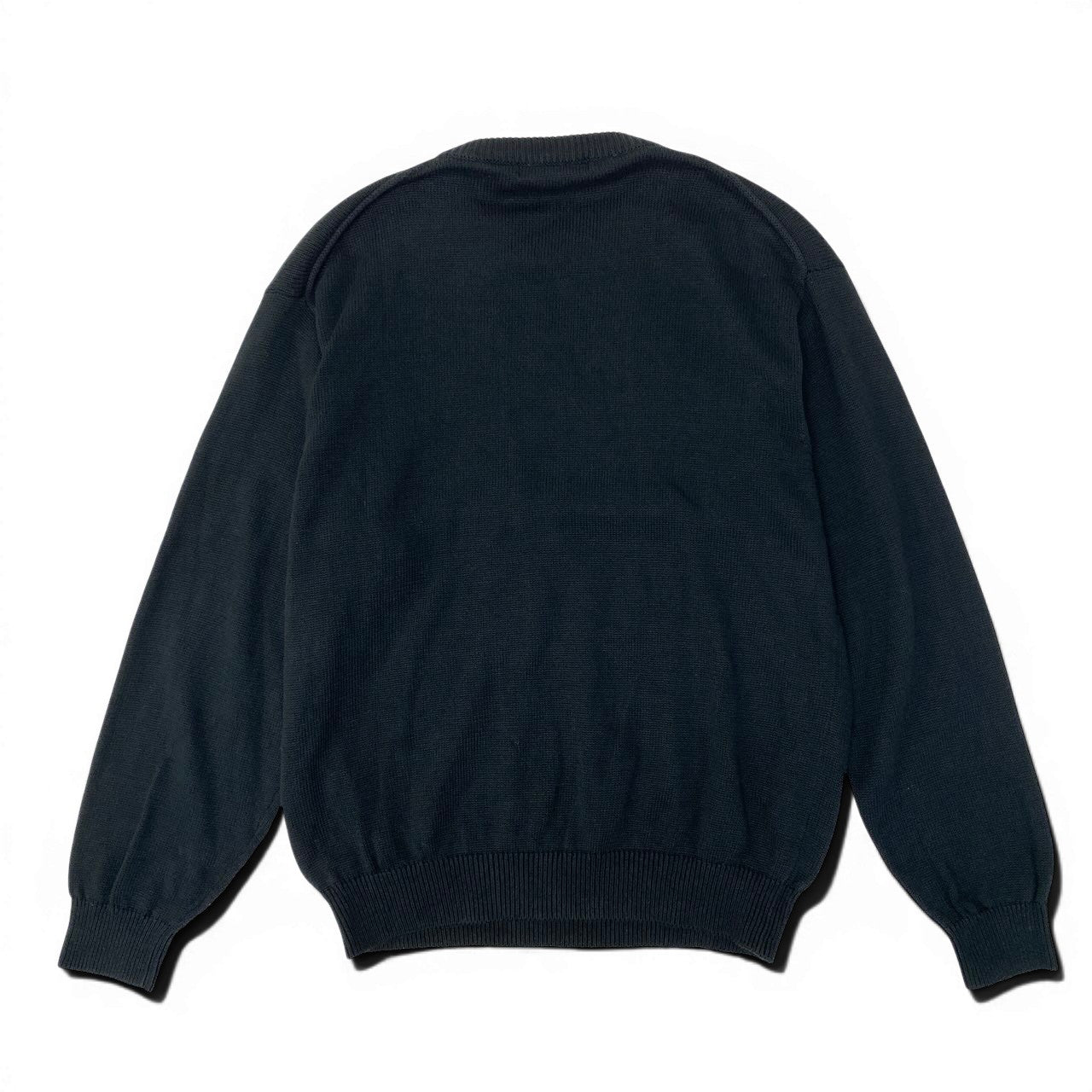 61g4 Christian Dior SPORTS クリスチャンディオール クルーネック ニットセーター ロングスリーブ サイズL ブラック コットン100％o07t