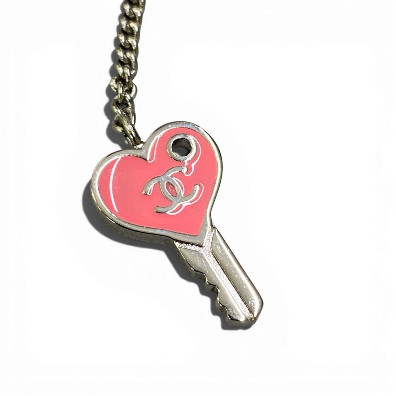 c4 CHANEL シャネル 07P 2007年 キーモチーフ 南京錠 ココマーク ネックレス レディース アクセサリーta1