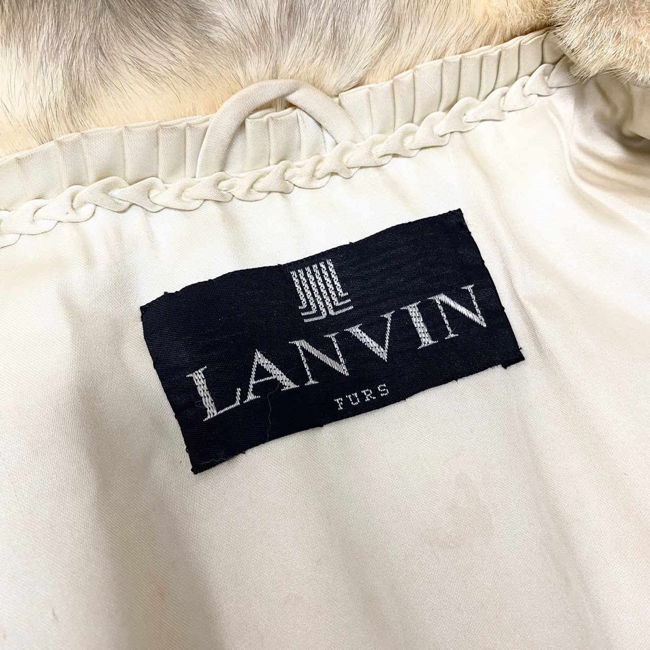 44a15 LANVIN ランバン SAGA MINK サガミンク 銀サガ クロスミンクコート ボリュームスリーブ サイズ11 最高級本毛皮 Cross Mink Fur Coatt18r
