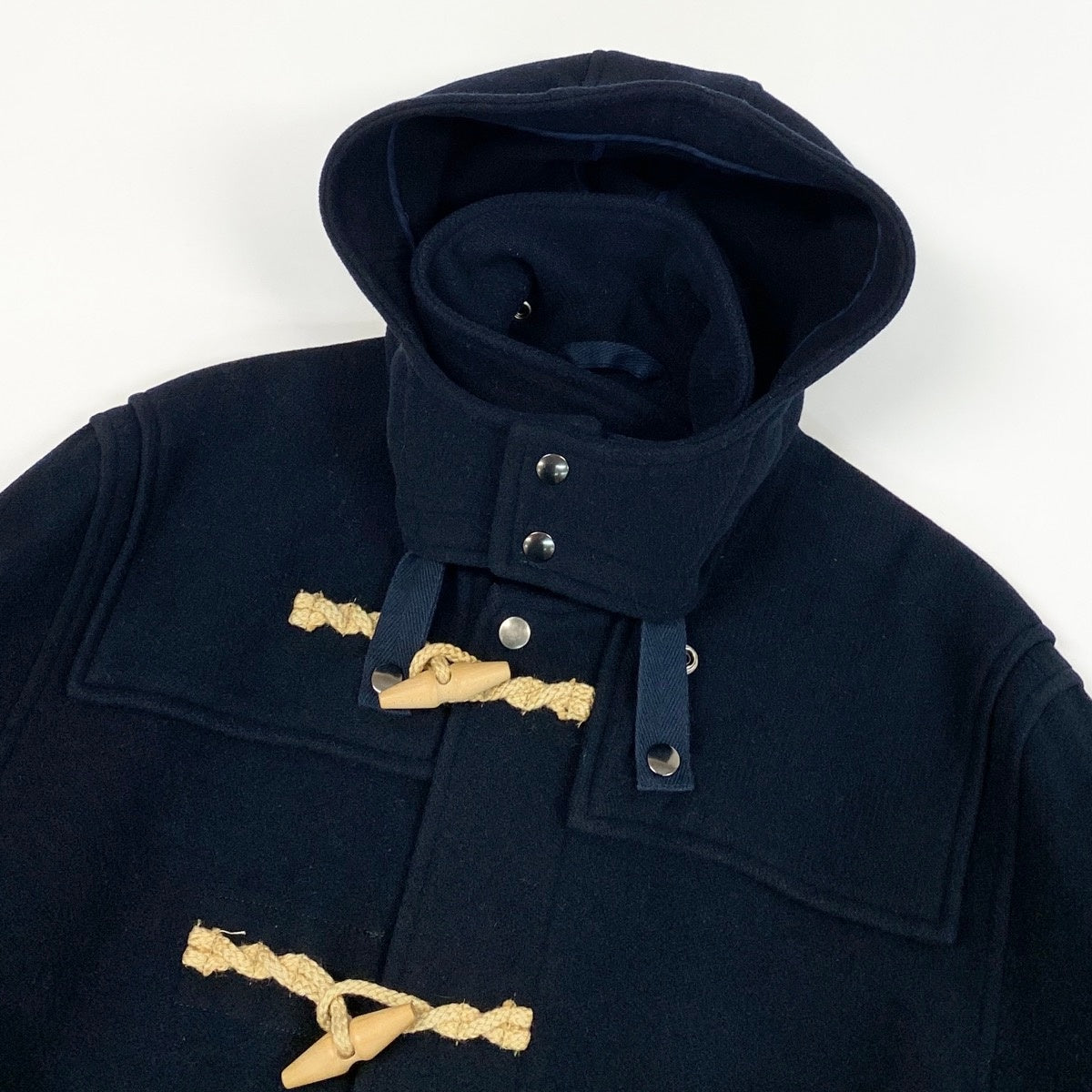 72f2 Paul Smith LONDON ポールスミス ダッフルコート フーデットコート 2way トグルボタン ウール混 サイズM ネイビー メンズ 紳士服o07t