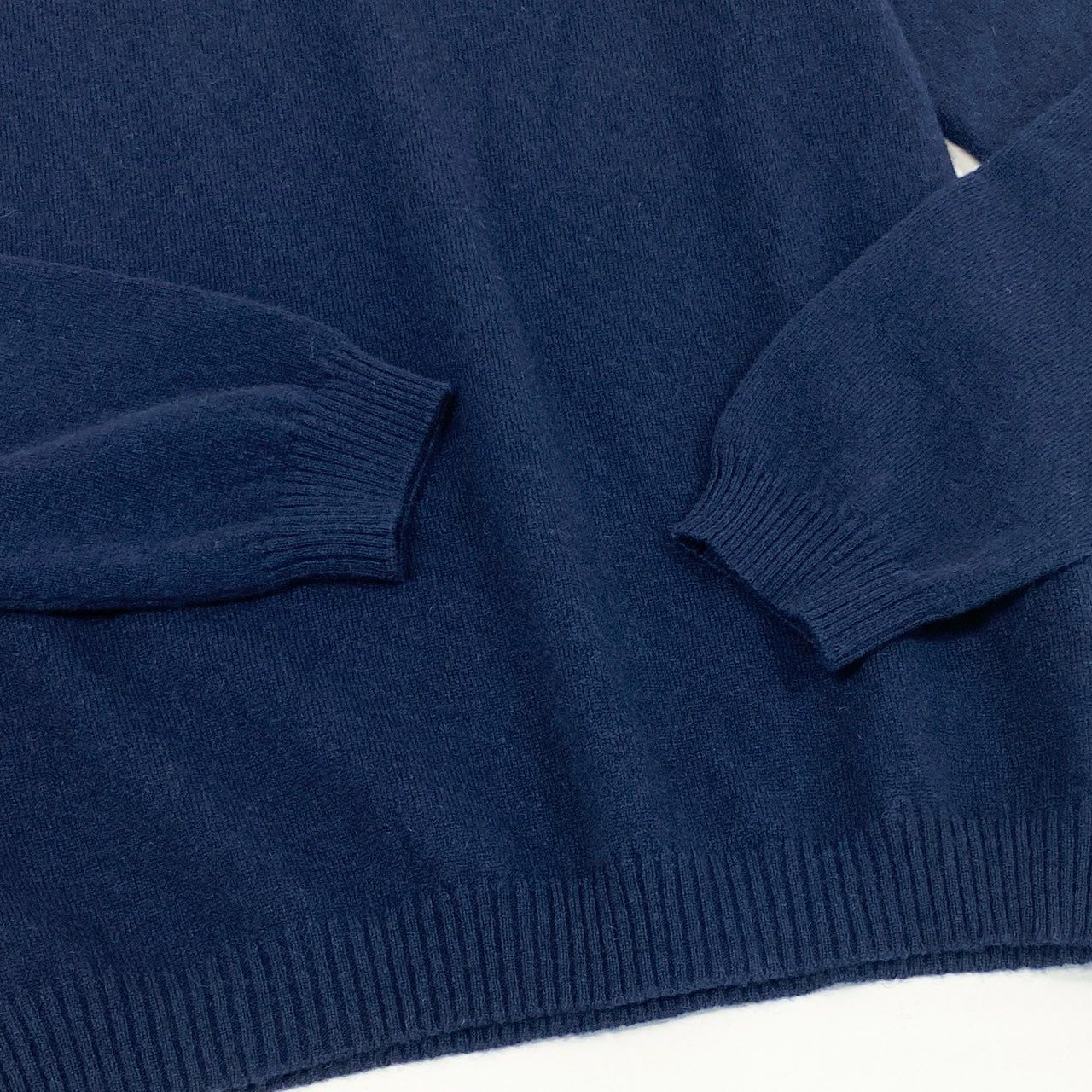 52e23 【未使用品】Settefili Cashmere セッテフィーリカシミア Vネック カシミヤニットセーター サイズ46/XS ネイビー カシミヤ100 カシミア メンズ 男性用 ニット
