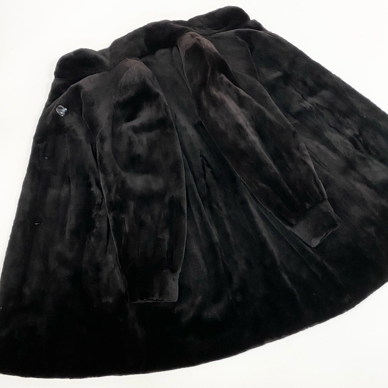 50k29 SAGA MINK サガミンク 銀サガ シェアードミンク ミンクコート セミロングコート 毛皮コート ダークブラウン ミンクファー レディースu02t