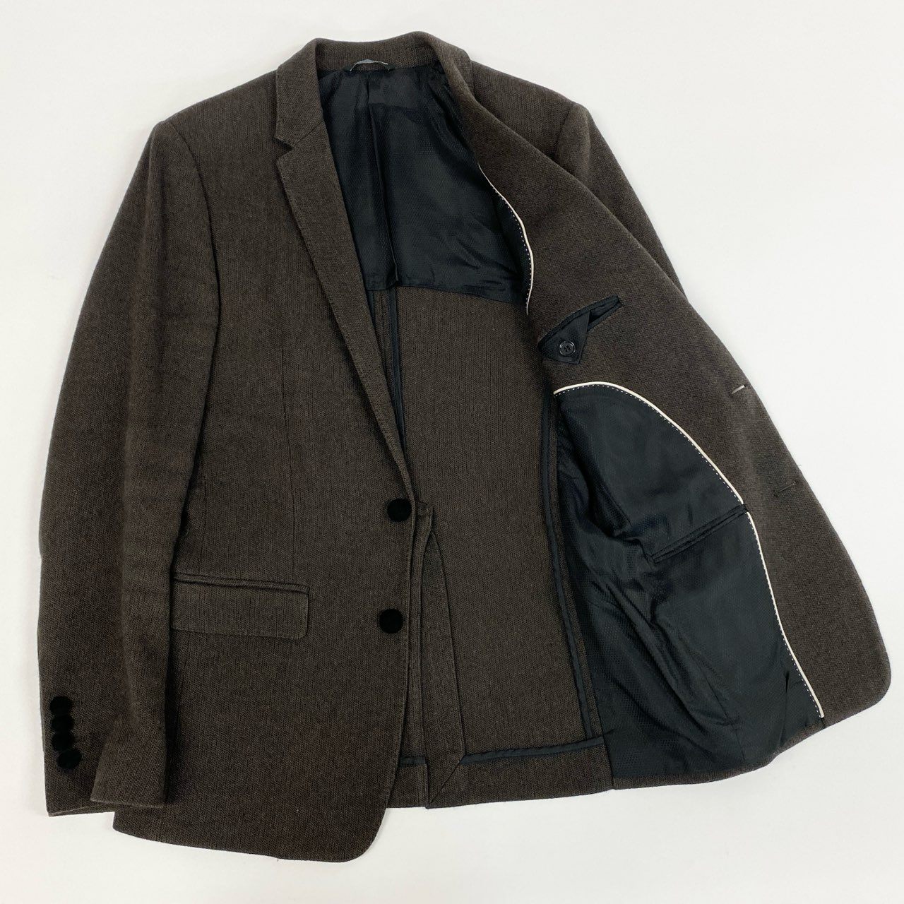 46j3 《美品》 DOLCE&GABBANA ドルチェアンドガッバーナ イタリア製 MARTINI テーラードジャケット ビジネス◎ G2DL7T 44 ブラウン コットン ウール メンズo07t
