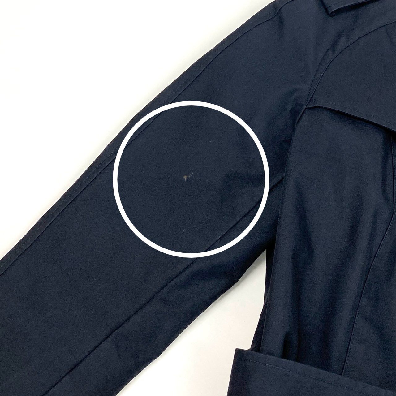 37a26 HERNO ヘルノ ノーカラー トレンチコート アウター イタリア製 IM0018D 46 ネイビー コットン レディースo07t