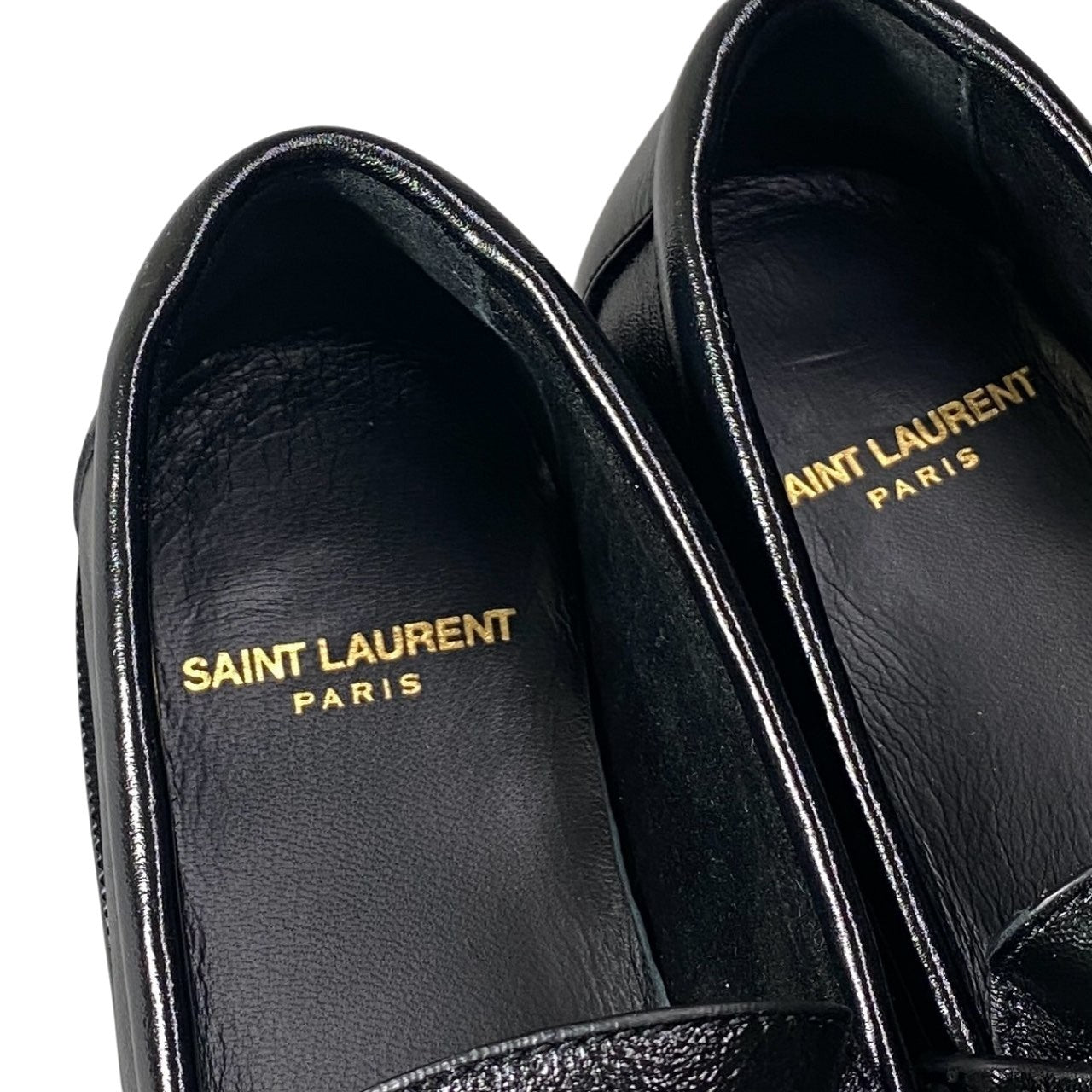 c17 【未使用】SAINT LAURENT サンローラン ル ローファー サイズ37 ブラック ソフトシャイニーレザー レディース 靴 レザーシューズk02i