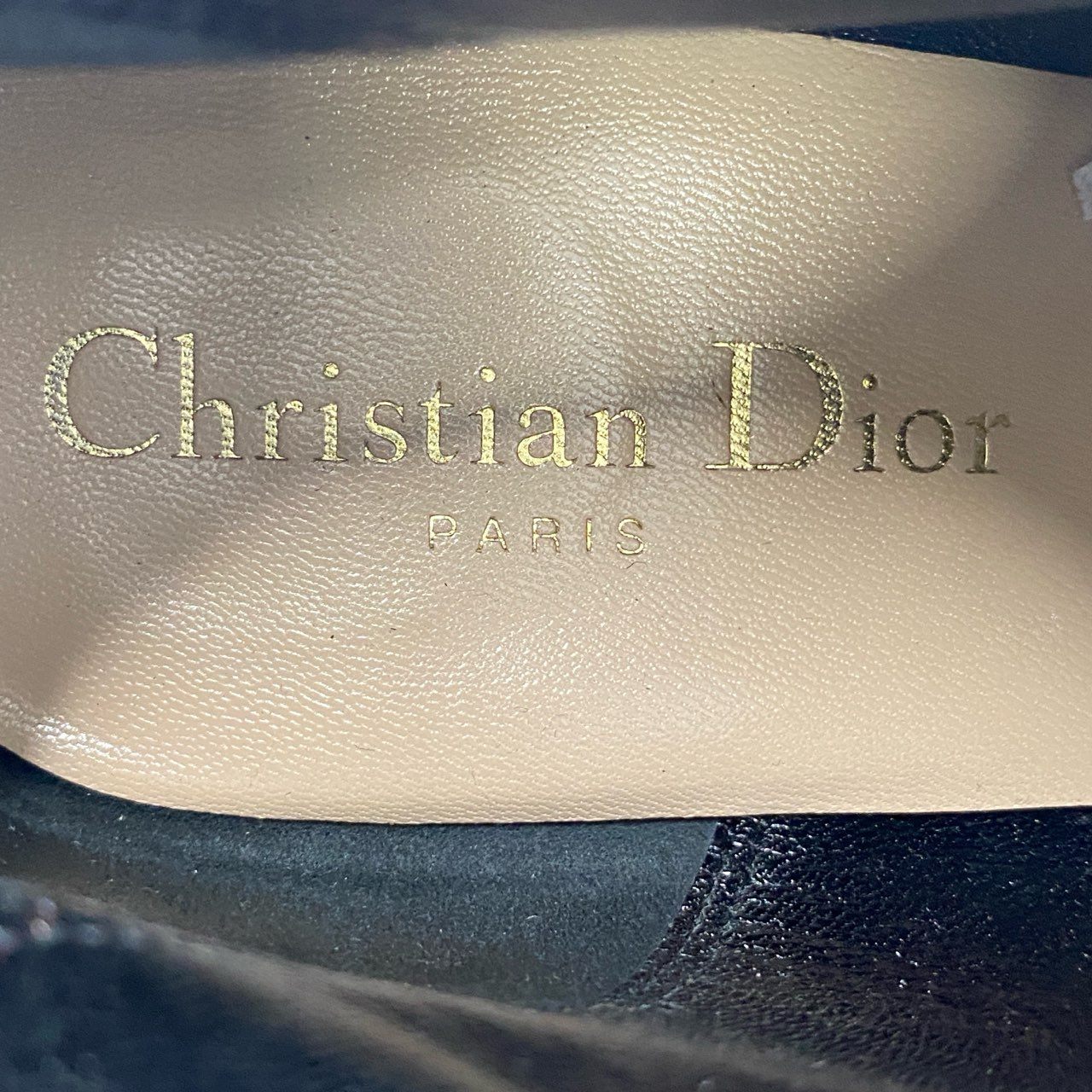 1f12 Christian Dior クリスチャンディオール 2020年 ショートブーティ ブーツ サイズ38 1/2 ブラック スウェード レディース 女性用 靴