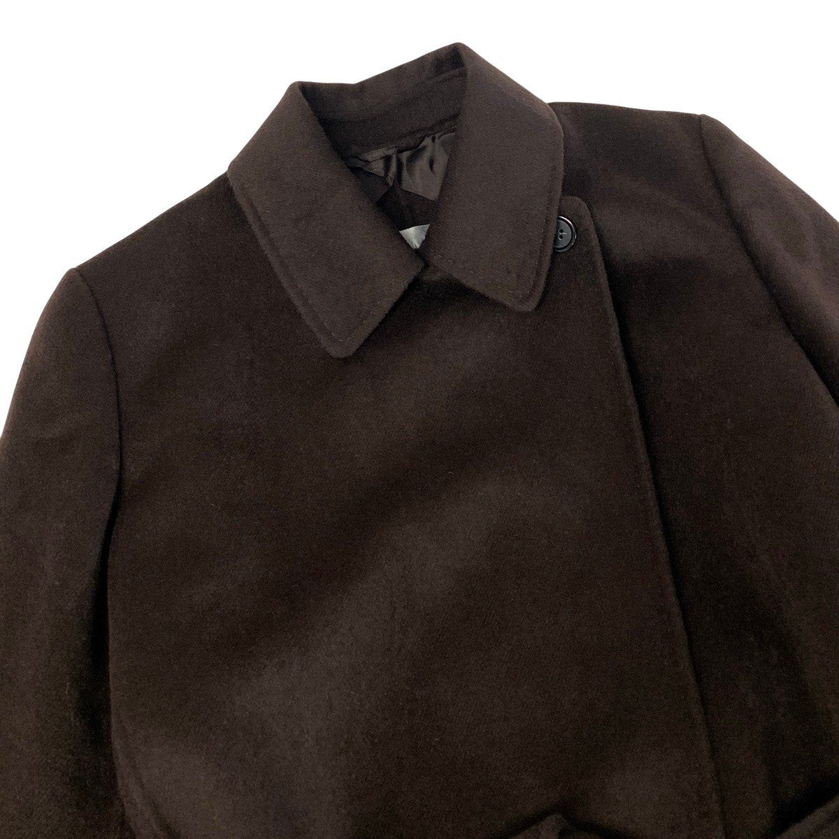 Ej23 【美品】 Max Mara マックスマーラ クチートアマーノ カシミヤ混 ロングコート サイズ38 ブラウン レディース アウターu02t
