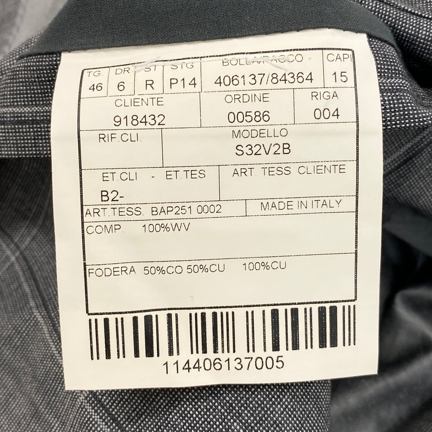 30k6 BOGLIOLI ボリオリ セットアップスーツ テーラードジャケット スラックス S32V2B 46サイズ グレー メンズu02t