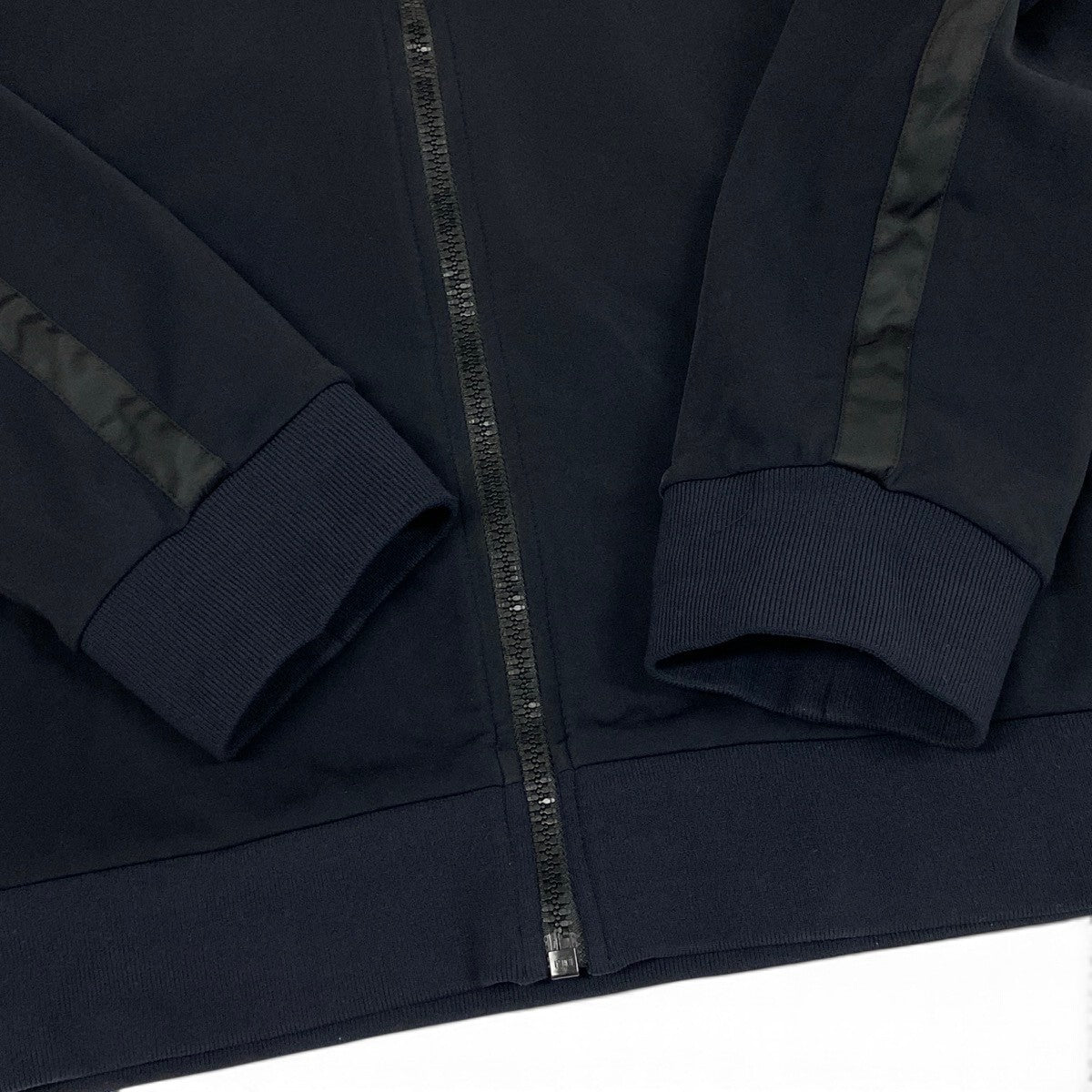 i8 PRADA 2008年 ロゴテープ サイドライン トラックジャケット Sサイズ ブラック メンズ 男性用u02t